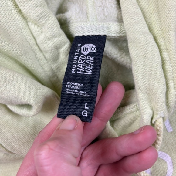 MOUNTAIN HARD WEAR Women’s Green/yellow hooded sweatshirt size: Large - Picture 3 of 8